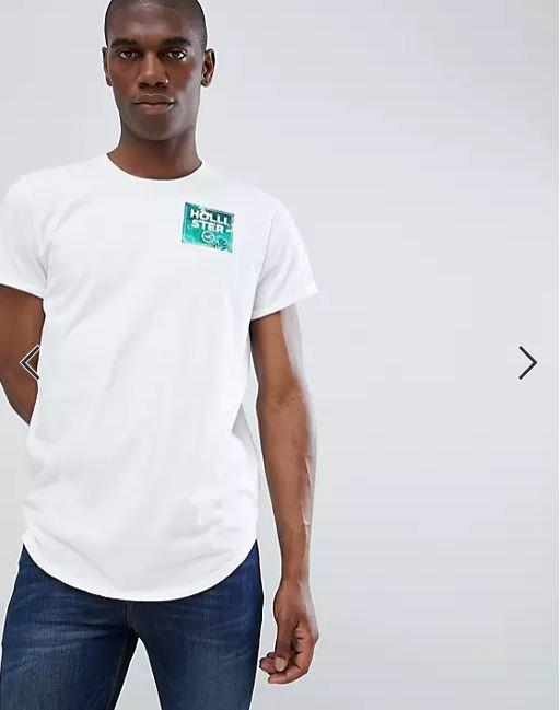 Hollister white t shirt hot sale