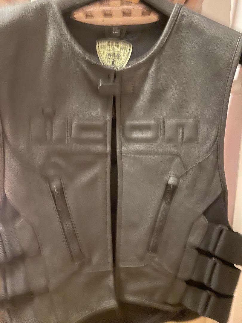 Icon Regulator Vest (Leather), Motorcycles, Motorcycle Apparel on Carousell