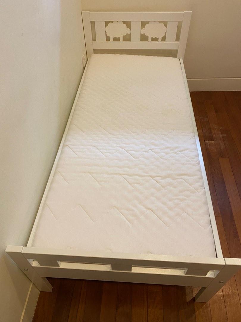 Ikea KRITTER Junior bed with mattress, Furniture & Home Living