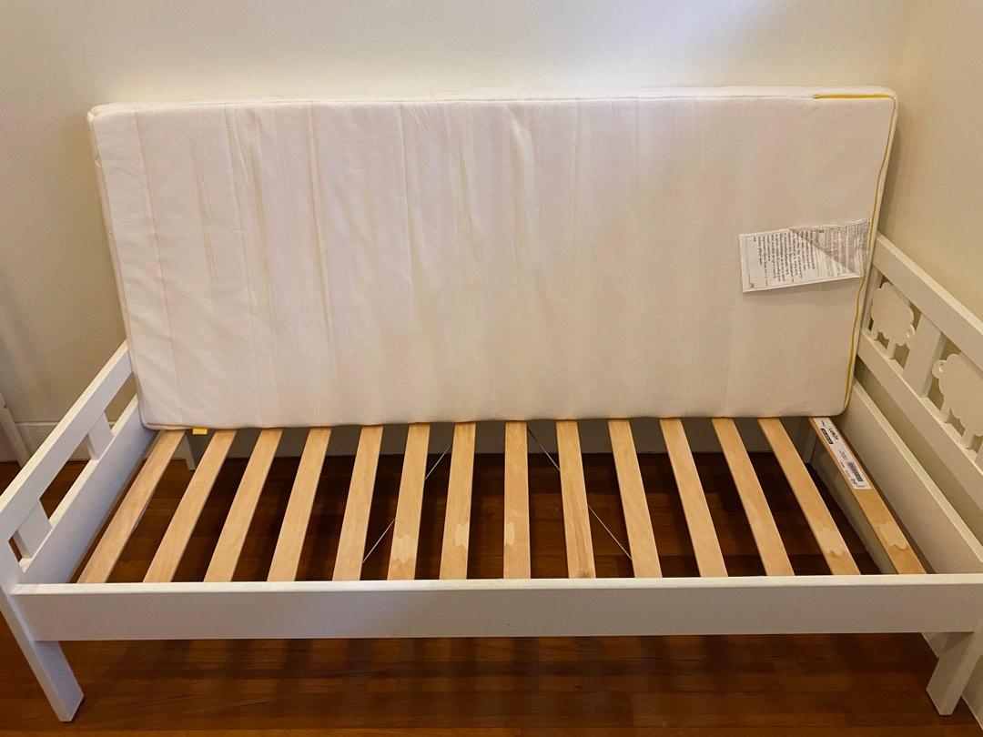 Ikea KRITTER Junior bed with mattress, Furniture & Home Living