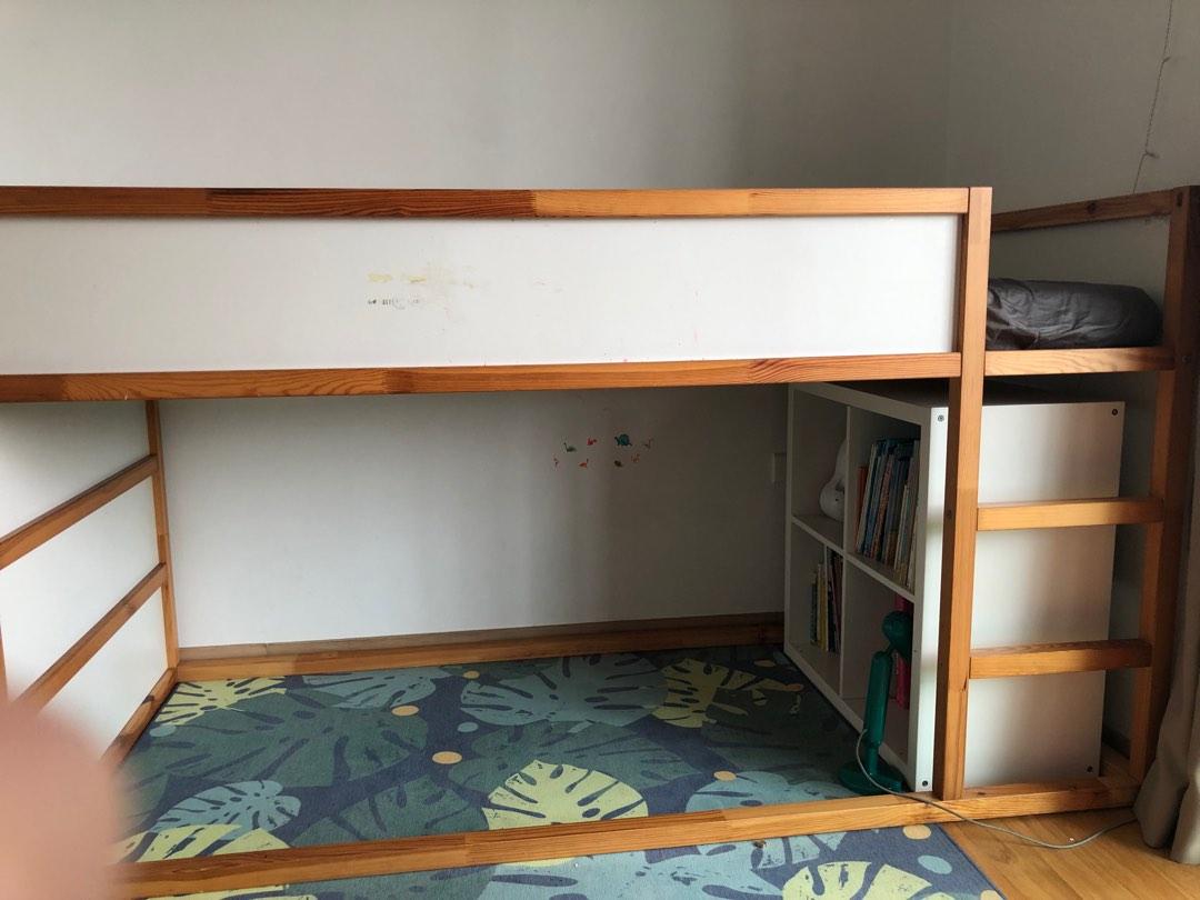 IKEA KURA Reversible bunk bed with mattress, Furniture & Home Living