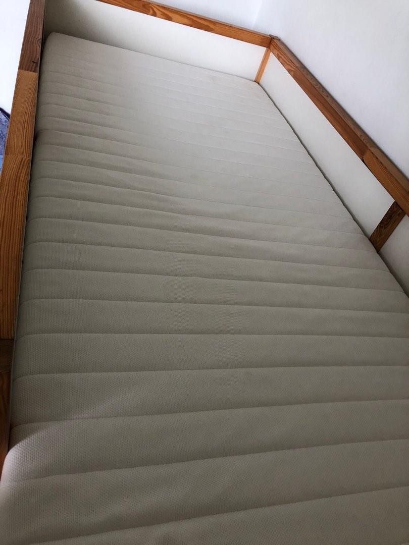 IKEA KURA Reversible bunk bed with mattress, Furniture & Home Living