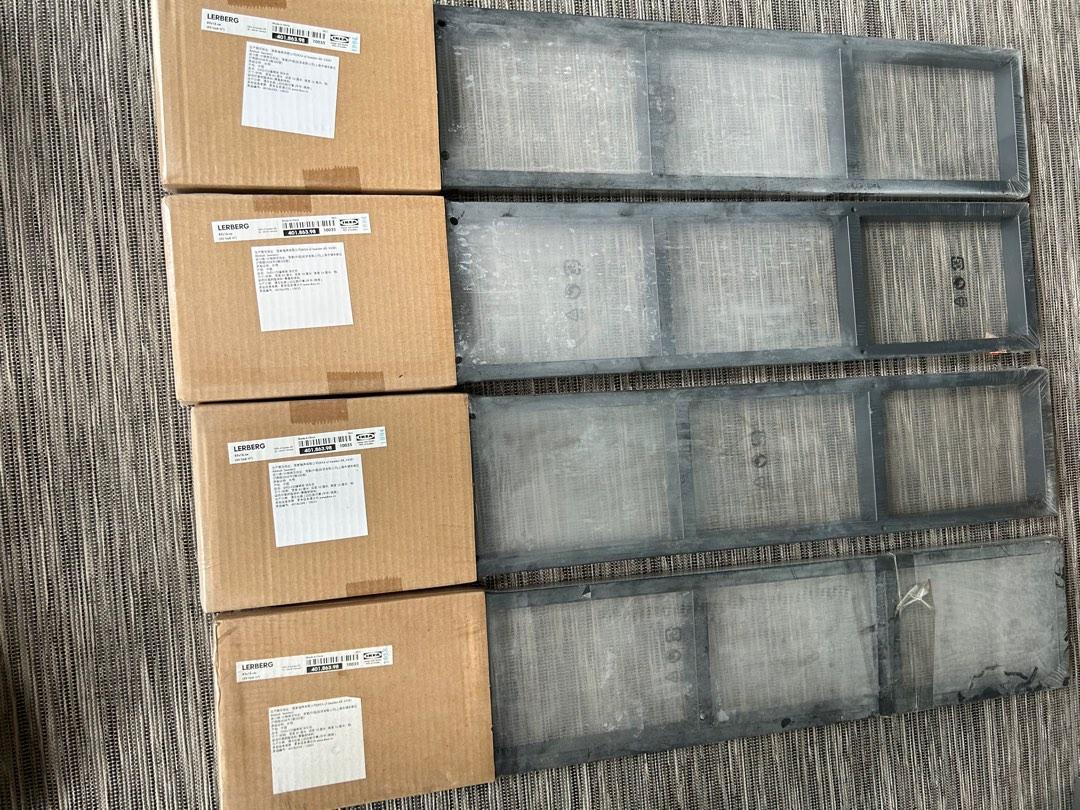 IKEA Lerberg Media Wall Mount CD DVD Shelf Rack Grey 10035 each