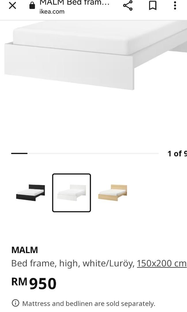 IKEA MALM Bed Frame, Furniture & Home Living, Furniture, Bed Frames