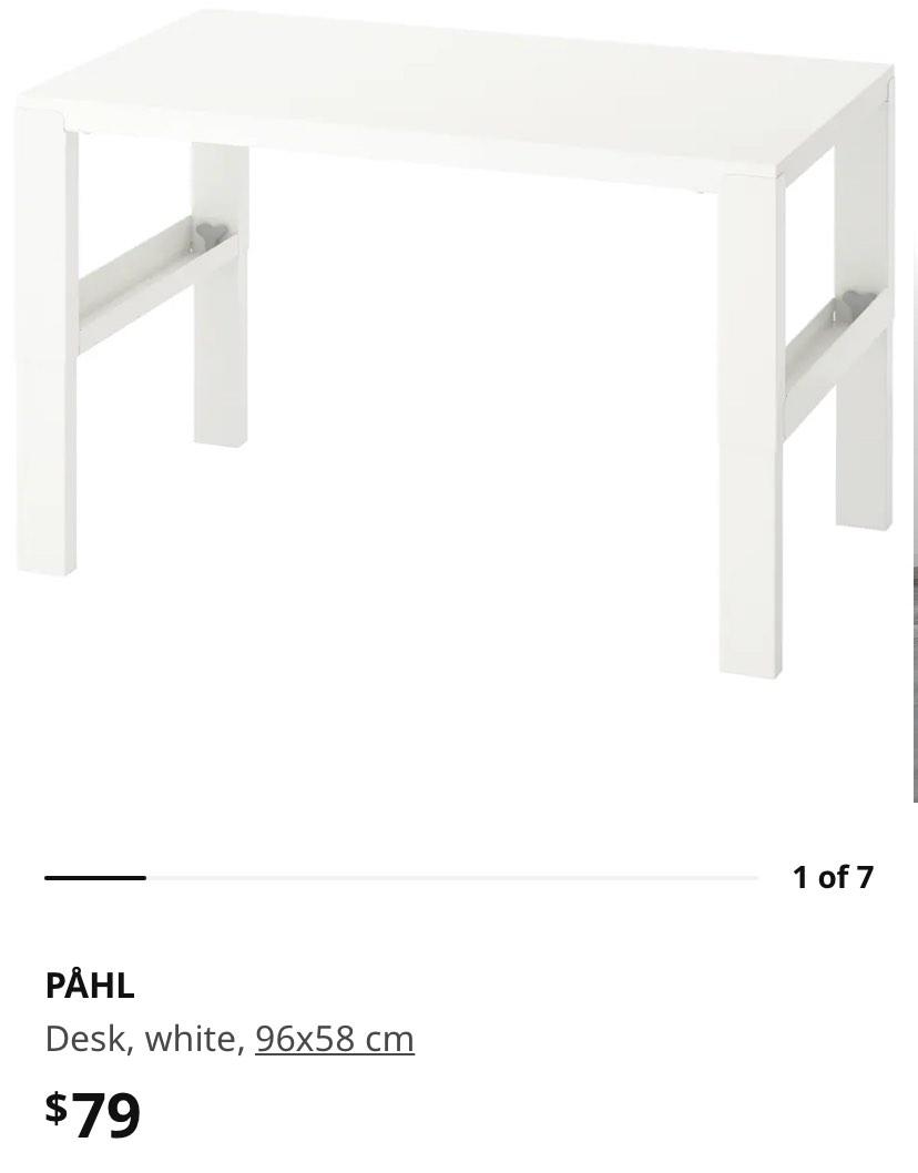 IKEA Pahl Study Table, Furniture & Home Living, Furniture, Tables & Sets on  Carousell