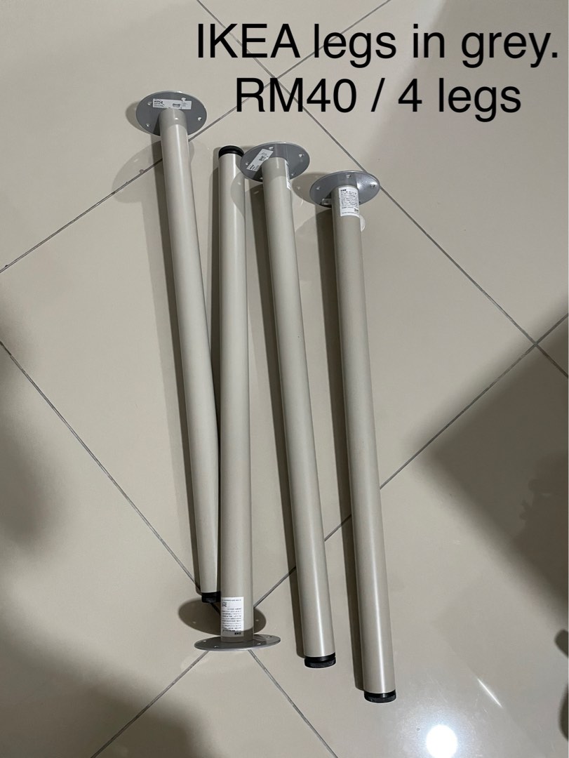 IKEA table legs in grey, Furniture & Home Living, Kitchenware