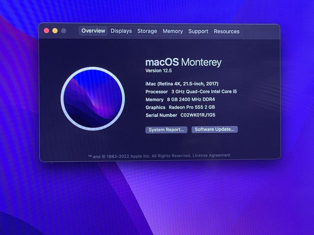 IMac 2017 Retina 4k 2017 21.5” (Category: Desktops) located in Manila. Submitted by pagemaxgadgetworld (Listing ID 1191073871, Image 3). Description: Rush iMac 2017 Retina 4k Radeon Pro 555 2Gb 8gb Ram 1TB QUAD CORE intel i5 3Ghz With optical bluetooth mouse Keyboard wire No issue pm.