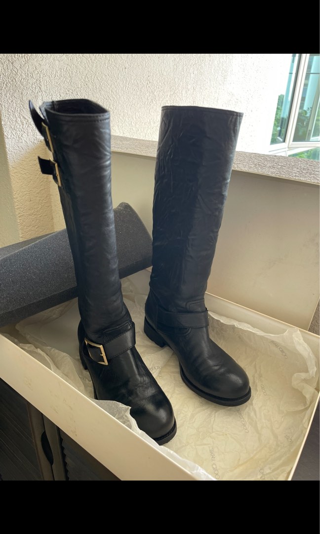 Jimmy Choo Biker Boots 37.5 Luxury Sneakers Footwear on Carousell