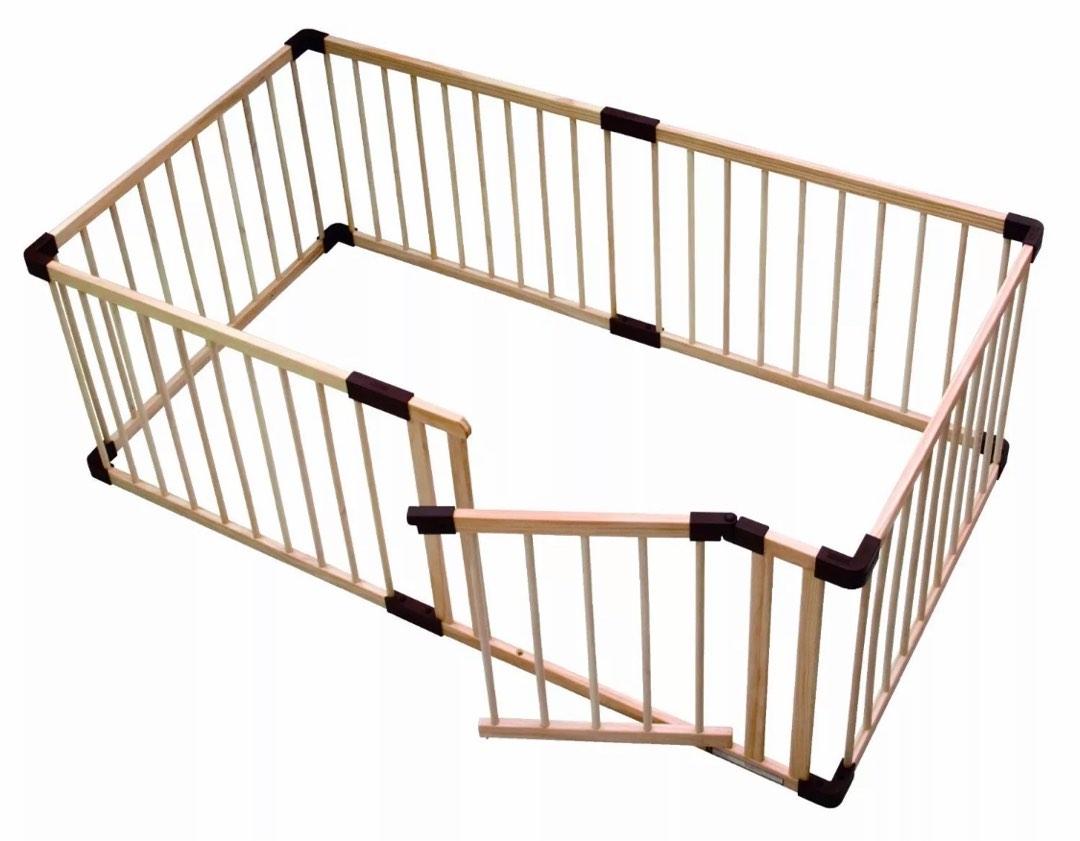 Jolly Baby Wooden Playpen 6 panels with door, Babies & Kids, Infant