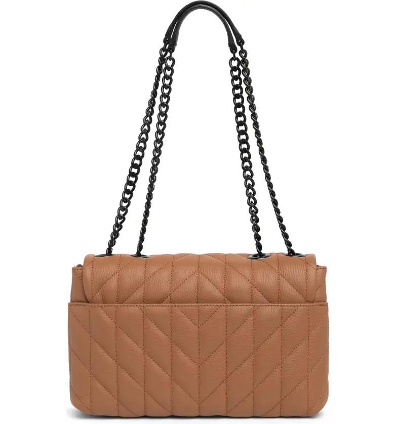 Karl Lagerfeld Paris Lafayette Quilted Mid Shoulder Bag In Carmel