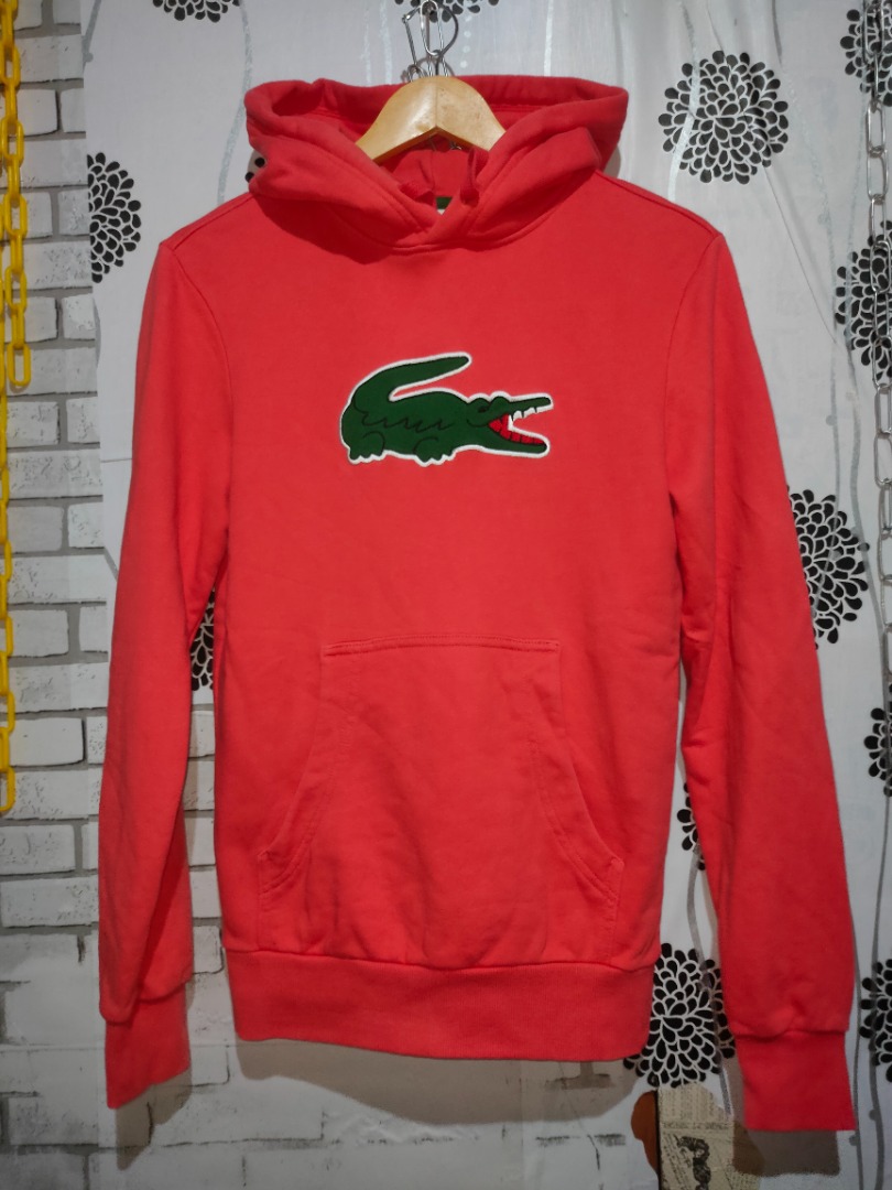LACOSTE HOODIE BIG LOGO, Men's Fashion, Tops u0026 Sets, Hoodies on Carousell