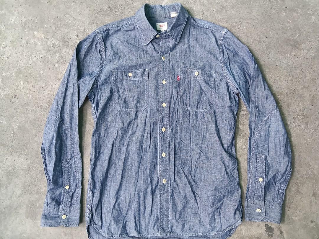 Chemise Levi's Made&Crafted - Chambray Selvedge - Taille S - Neuf Avec étiquettes - Viscose Bleue