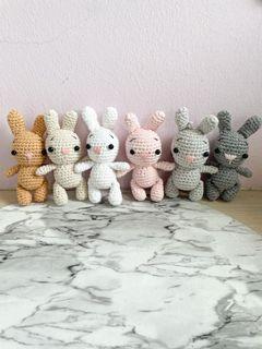 Little Bunny Crochet Amigurumi Bag Charm/ Key Ring