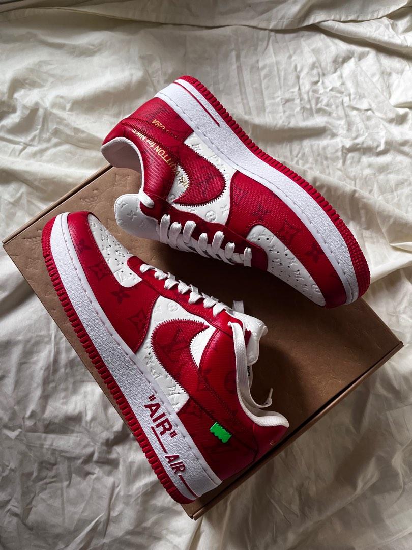 Nike Air Force 1 Louis Vuitton OFF White White/Red Sz 7 New $4500  🔥🔥🔥🔥🔥Where Legends Shop