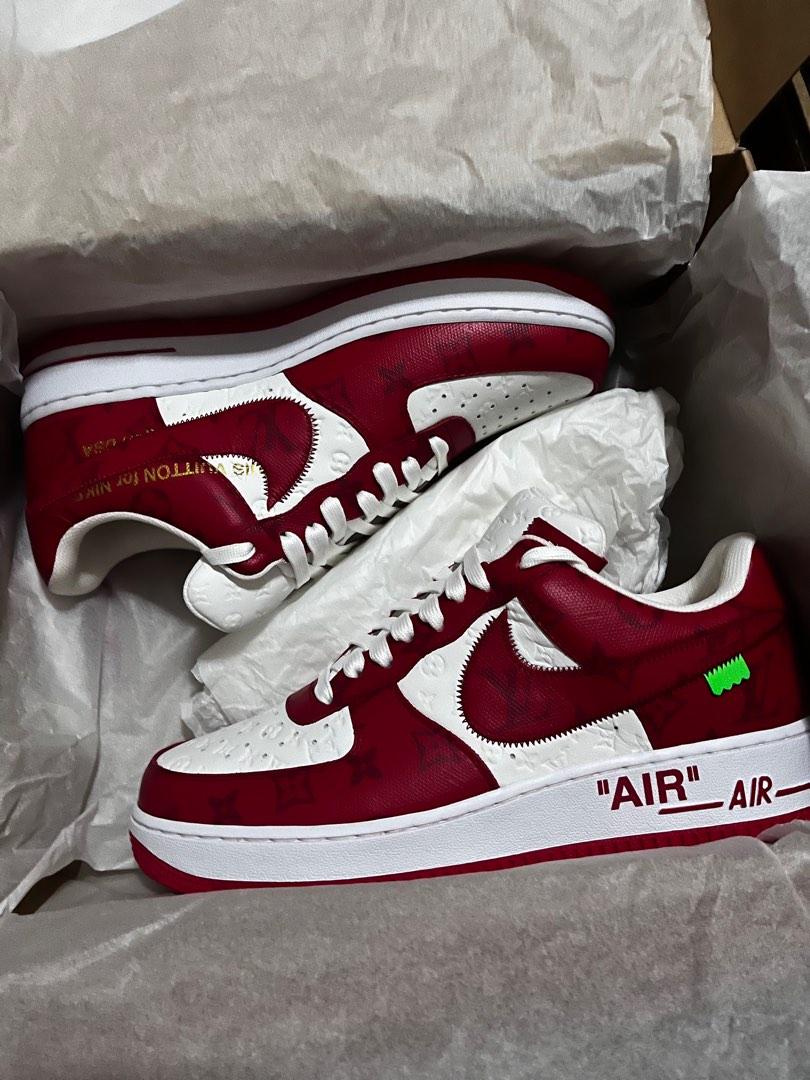 Nike Air Force 1 Louis Vuitton OFF White White/Red Sz 7 New $4500  🔥🔥🔥🔥🔥Where Legends Shop