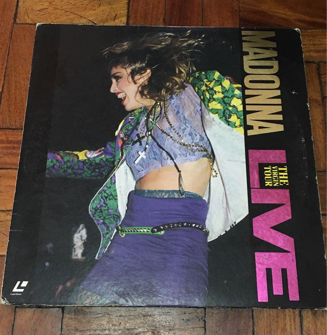 Madonna Laserdisc (Category: Vinyls) located in General Trias. Submitted by lightning_thrift (Listing ID 1190923434, Image 1). Description: MADONNA The Virgin Tour Live (1985). This is a Rare Japanese Printed 12” LD(Laserdisc) released from Warner Music Japan in 1989. w/PICTURE FOLDER SLEEVE Good Condition : Few Slight Scratches .