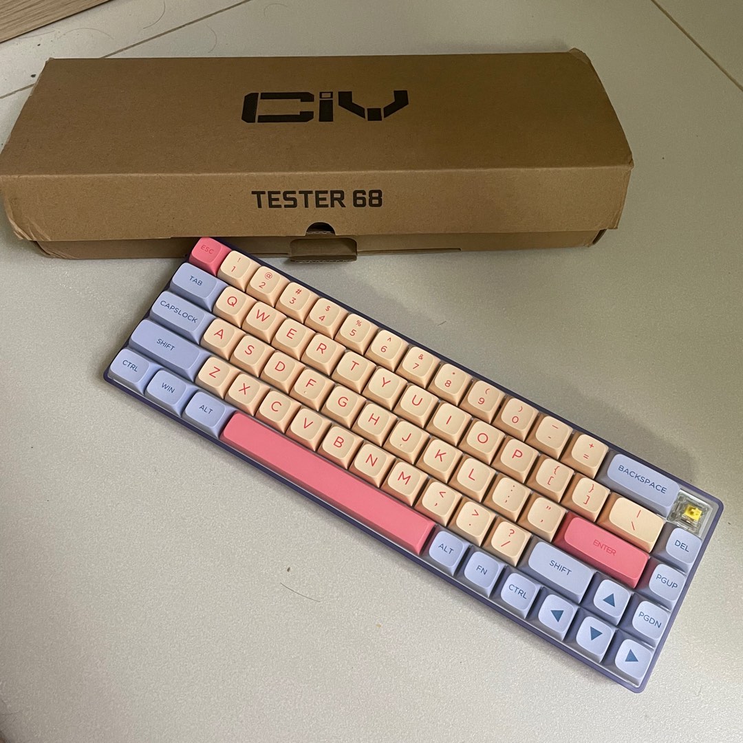 Marshmallow Custom mechanical keyboard, Computers & Tech, Parts