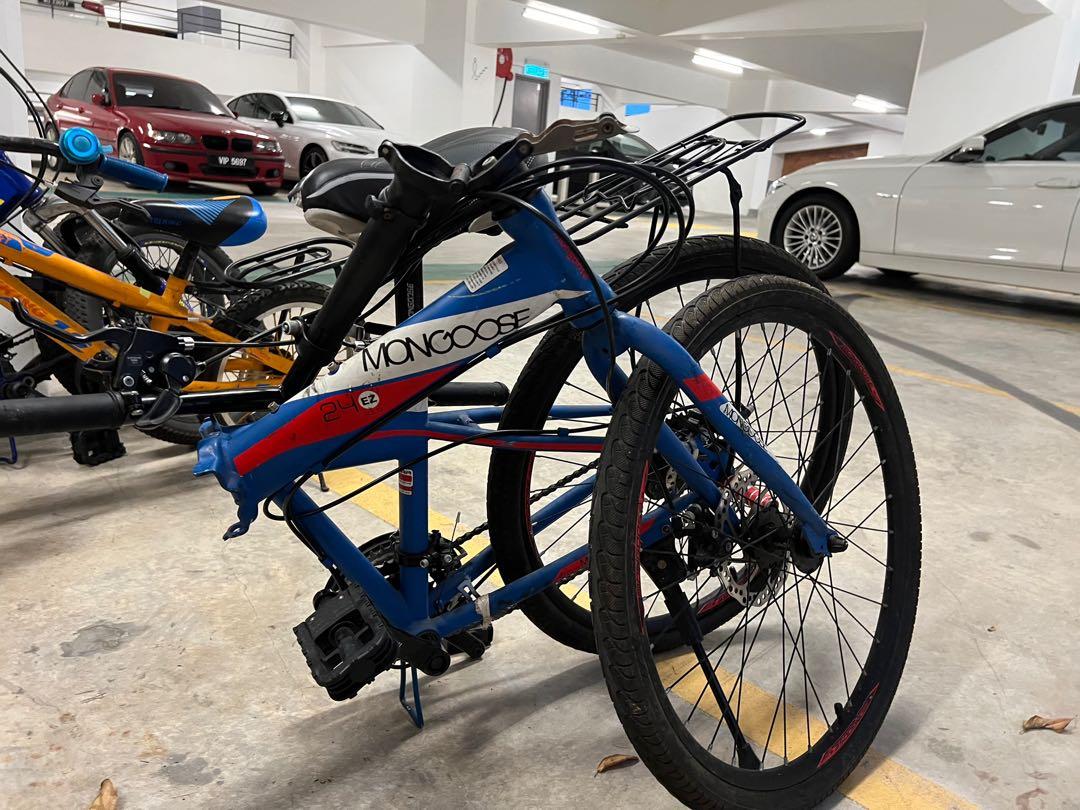 Mongoose folding bike Shimano 21 speed . Sports Equipment