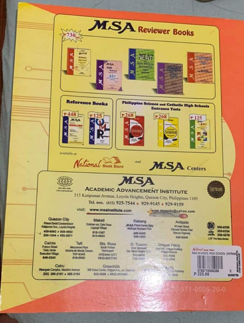 MSA Science High School Reviewer, Hobbies & Toys, Books & Magazines