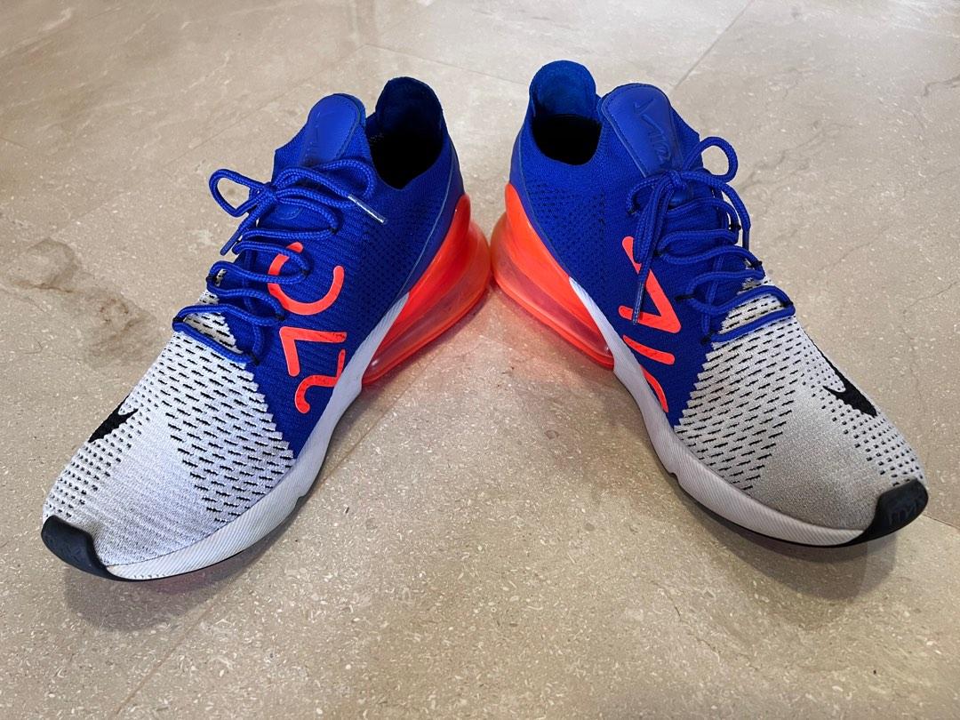 Nike Air Max 270 Flyknit Blue Crimson Men s Fashion Footwear