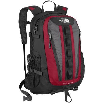 Red and grey north face backpack online
