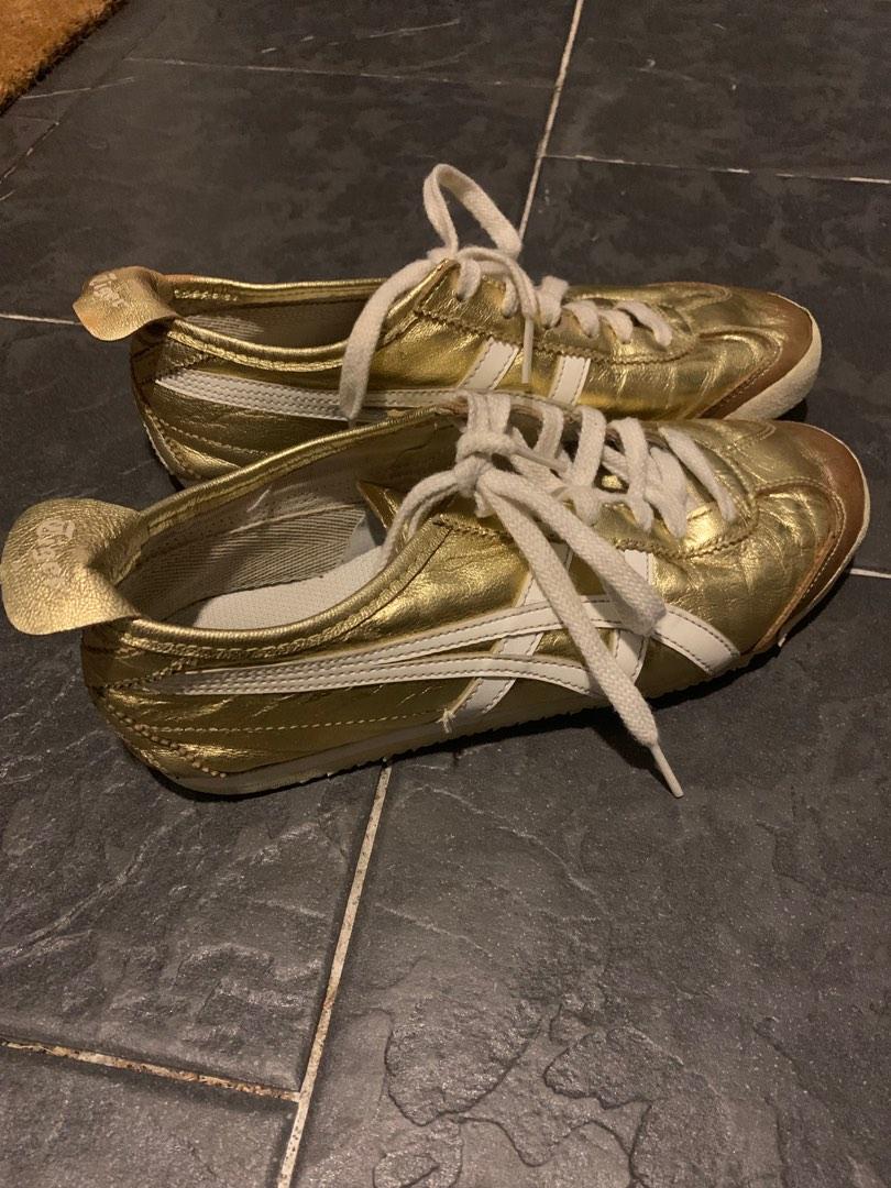 Gold Onitsuka Tiger Women Sneakers size US 6 1 2 Women s Fashion