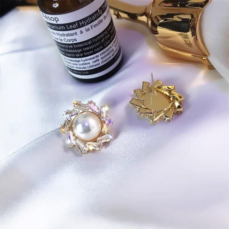 Formal pearl earrings sales