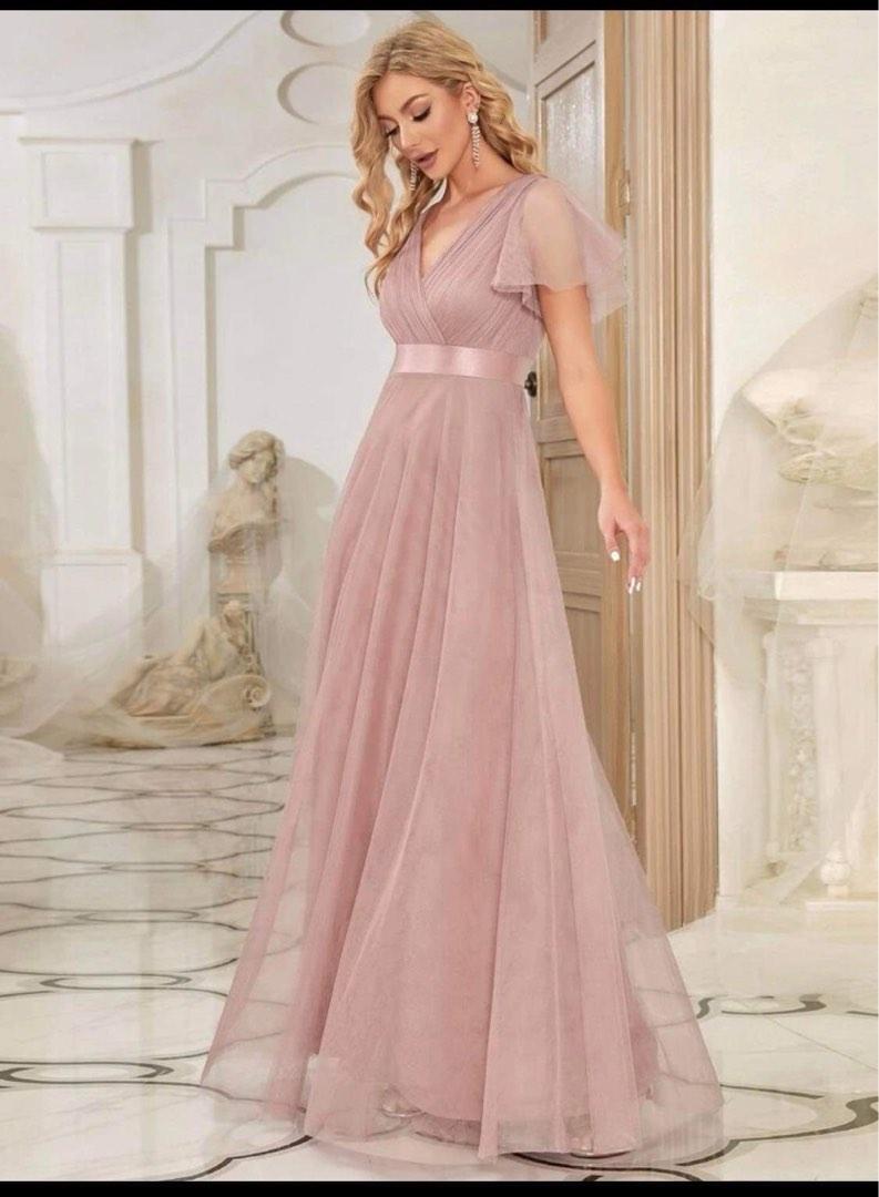 light pink cap sleeve dress