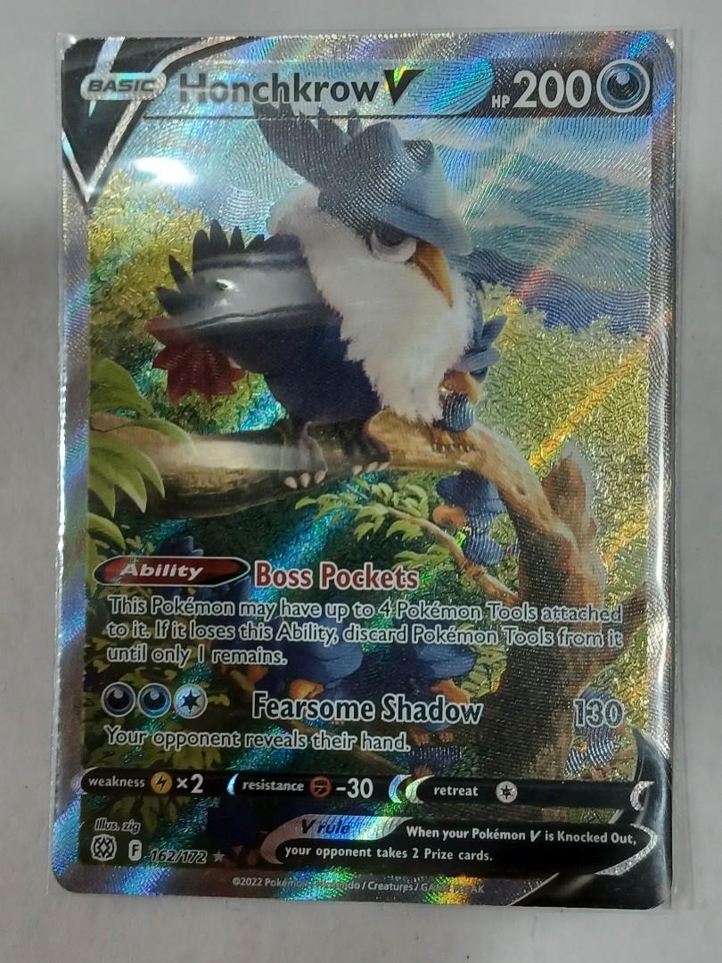 Pokemon TCG Honchkrow V 162/172 Alt Art Ultra Rare, Hobbies & Toys, Toys & Games on Carousell
