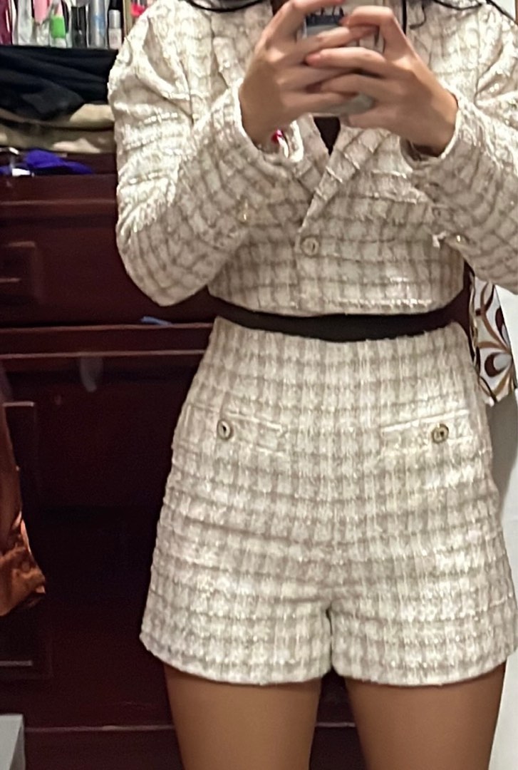 Pomelo Barbie Tweed Set, Women's Fashion, Dresses & Sets, Sets or