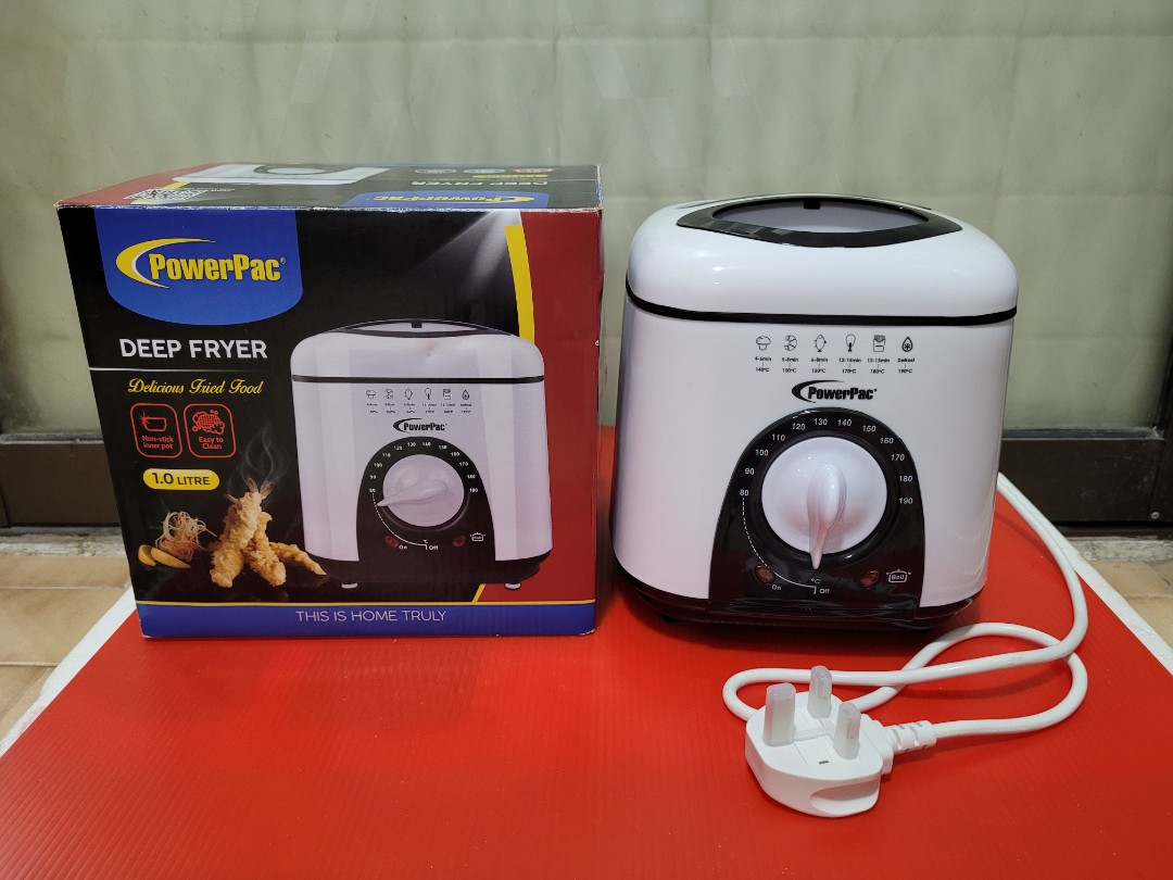 1.0L Hot selling Mini Deep Fryer with non-stick inner pot and adjustab -  PowerPacSG