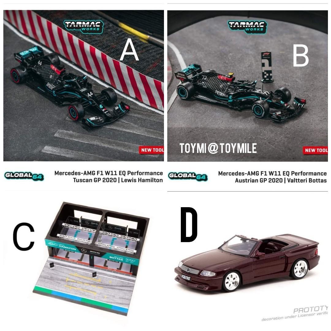 Preorders 1/64 Tarmac Mercedes Benz AMG Pit stop Garage F1 Formula One  2020, Hobbies & Toys, Toys & Games on Carousell