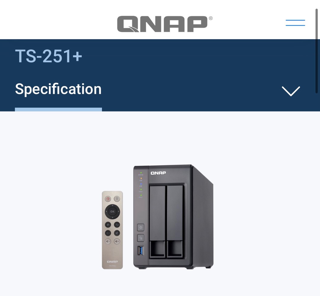 NAS QNAP TS-251 16GB RAM 2x4TB HDD（QNAP HS-264 8tb NAS 2x4tb 