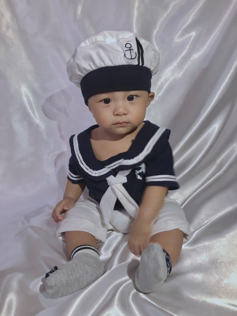 Sailor Costume for Baby milestone, Babies & Kids, Babies & Kids Fashion