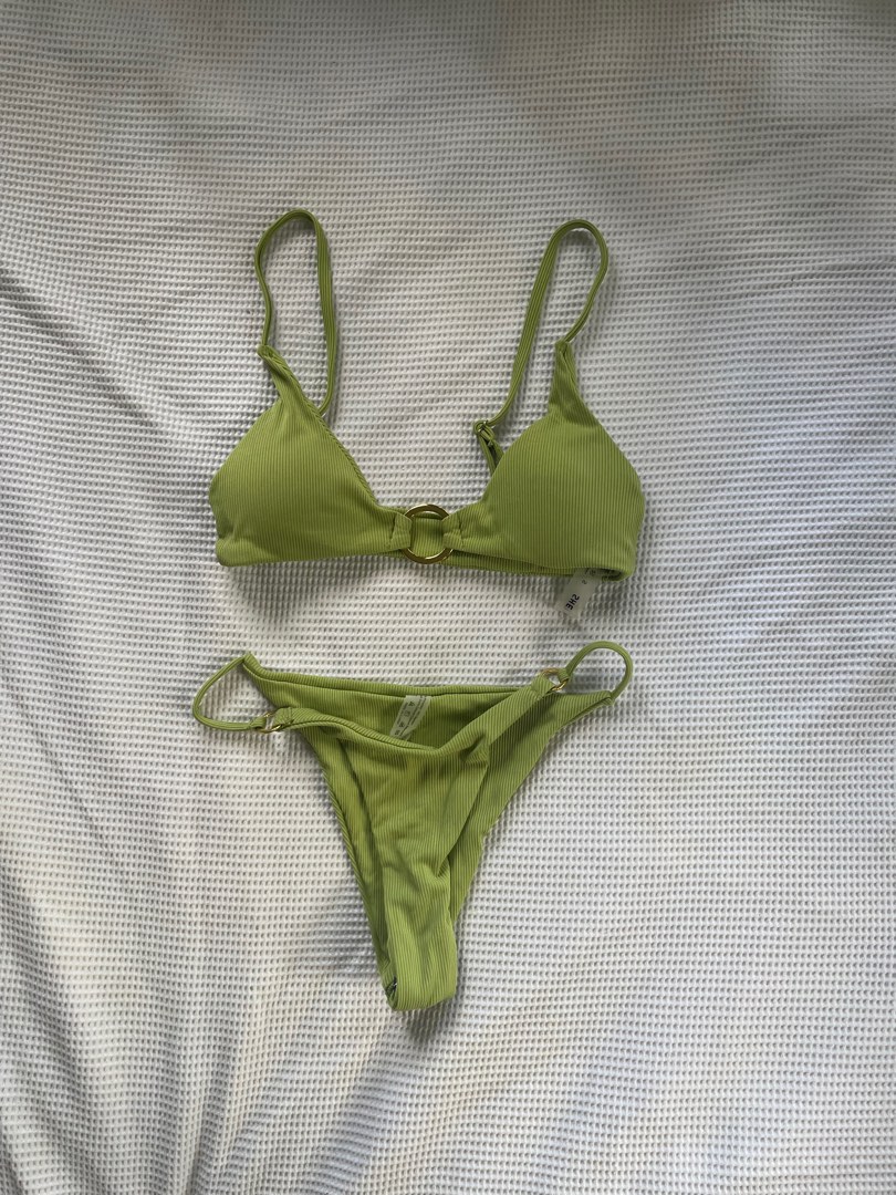 Shein Green Bikini, Women's Fashion, Swimwear, Bikinis & Swimsuits on