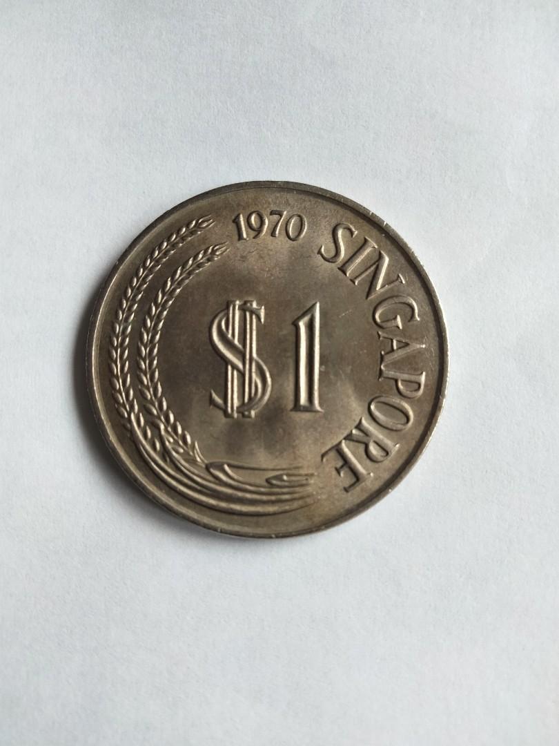 Singapore 1 dollar coin 1970, Hobbies & Toys, Memorabilia ...