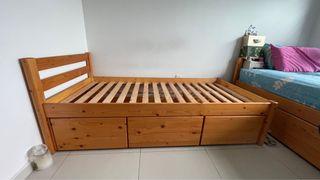 Single Bed Frame w Storage