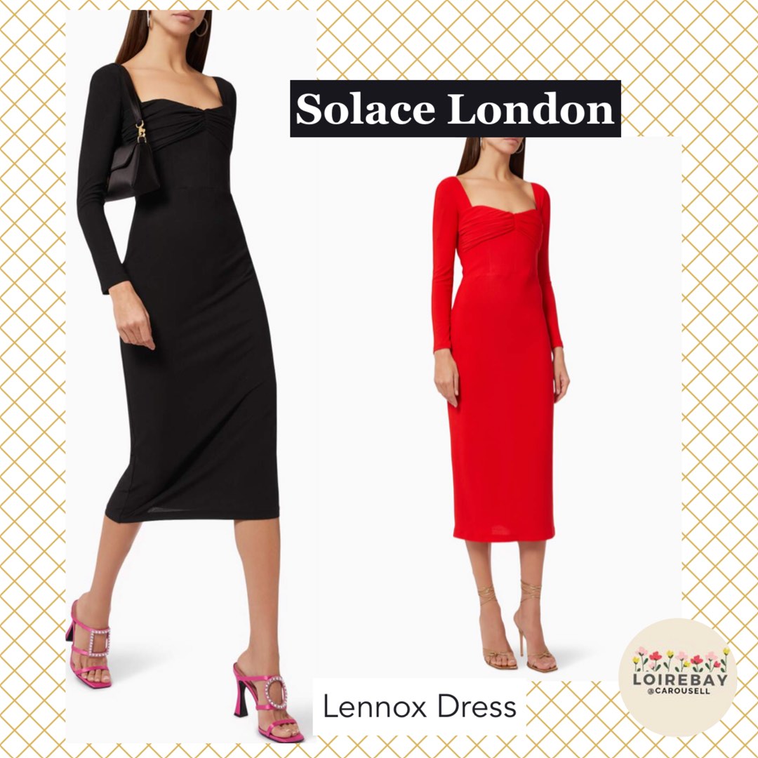 Flounce London Tall ribbed midi dress in red, Women's Fashion, Dresses &  Sets, Dresses on Carousell