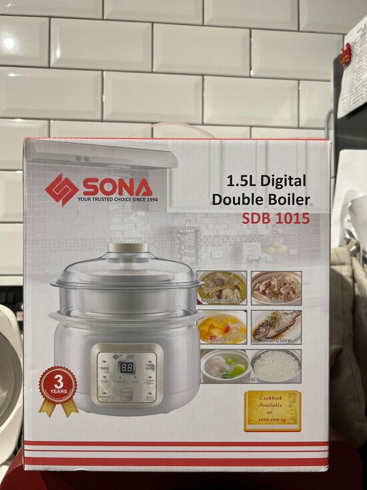 Sona 1.5L digital double boiler, TV & Home Appliances, Kitchen