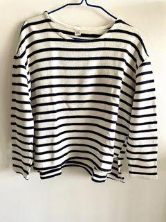 Striped Oversized Long Sleeve Top