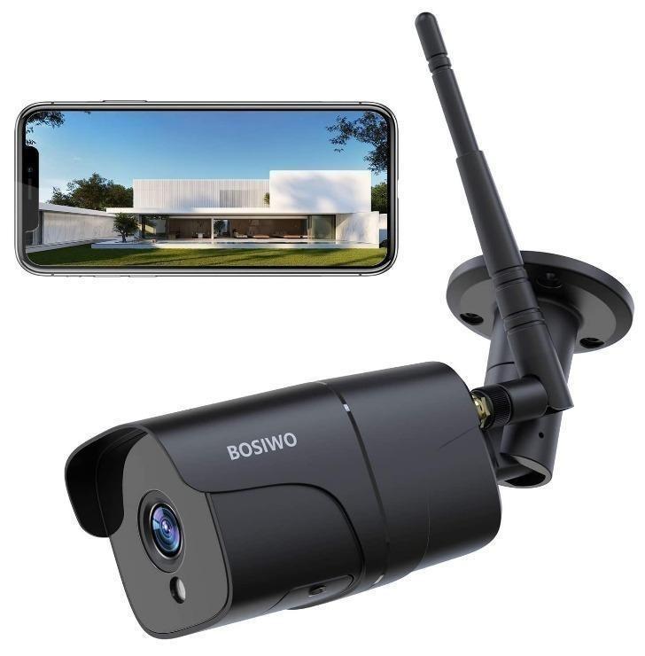 SUPER SALE Bosiwo Outdoor Security Camera 1080P Weatherproof WiFi CCTV Camera with Night Vision Two Way Audio Motion Detection Outdoor Camera
