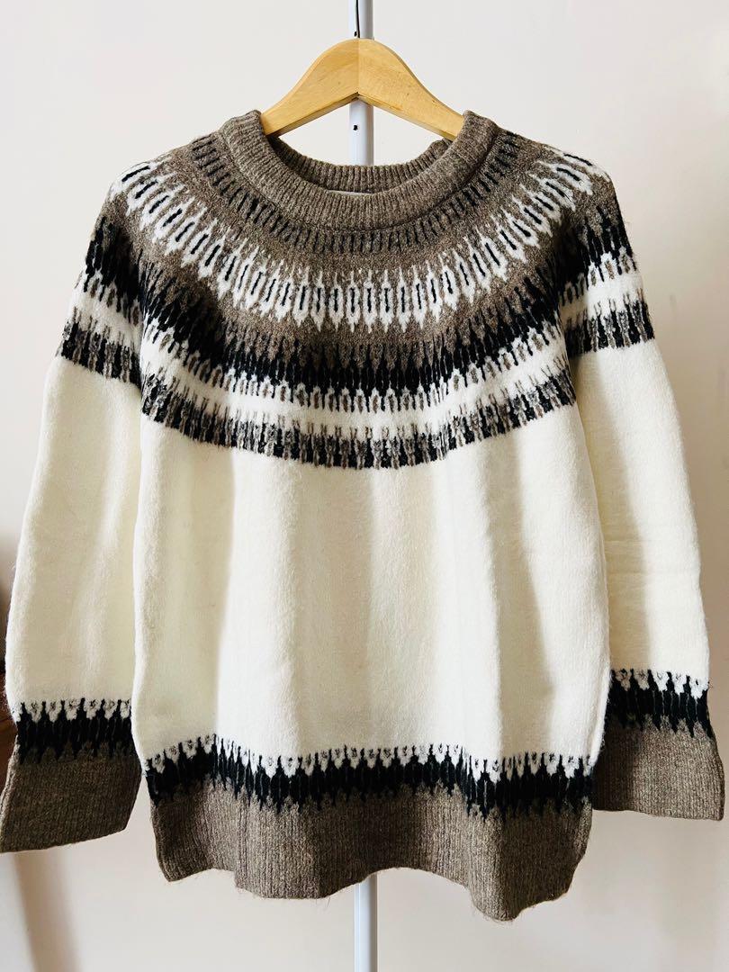 SWEATER RAJUT TRIBAL, Fesyen Wanita 
