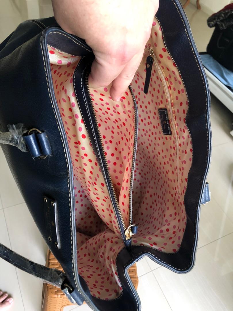 Tas, tote bag, large, warna biru (Kate Spade) original, Women's Fashion