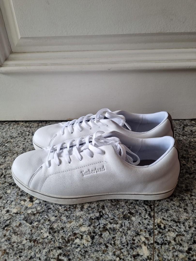 White top timberland sneakers