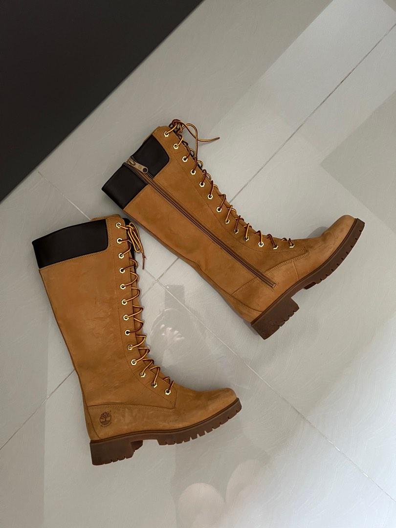 Women knee clearance high timberland boots