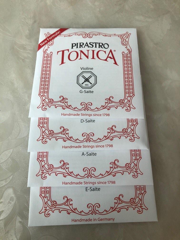 Tonica Pirastro Violin strings full set 4/4, Hobbies & Toys, Music