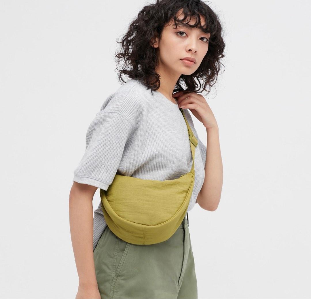 Uniqlo round mini shoulder bag in yellow