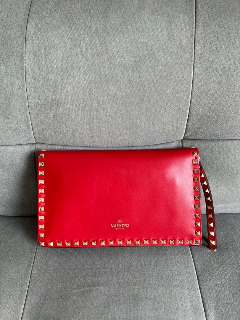 Red studded valentino bag store