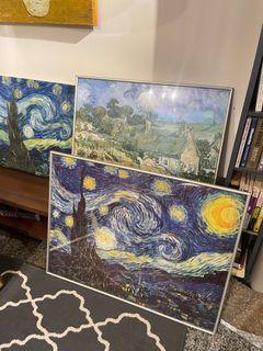 Van Gogh art print with frame for sale