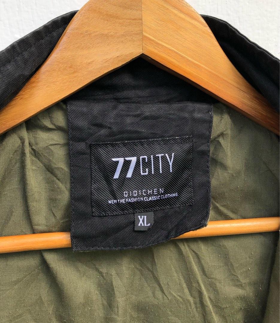 Vintage 77 city Military Design Jacket With Hoodie Men s Fashion